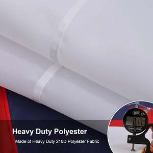 ธงคริสเตียนขนาด 3x5 ฟุต พร้อมขอบสีทอง ผลิตในสหรัฐอเมริกา ปักลายกางเขน พร้อมปลอกเสาธงสำหรับคริสเตียน - Product Image 3