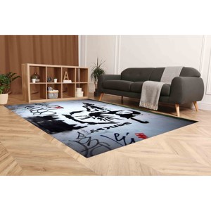 Tapis Banksy Mona Lisa : Tapis antidérapant lavable en machine, tapis en chenille - Product Image 5