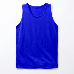Débardeur en tricot uni pour homme, col rond, style décontracté, jaune - Product Image 5