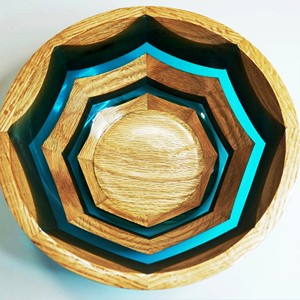 <b>Epoxy</b> <b>Resin</b> Wooden Bowl Online at Best <b>Price</b> Custom Product Size Made in India - Product Image 5