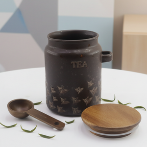 Premium Quality 3460989LB Nordic Design DURABLE PORCELAIN <b>CANISTER</b> WOOD LID &WOOD SPOON - Product Image 6