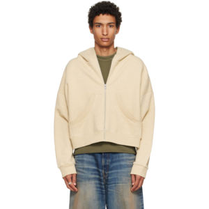 Sweat-shirts à capuche personnalisables en molleton 100 % coton de haute qualité, fermeture éclair intégrale, broderie, écologiques, teinture unie, confortables et décontractés - Product Image 1