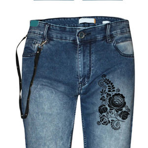 กางเกงยีนส์ผู้ชายแบบสั่งทำพิเศษสำหรับฤดูร้อน คุณภาพพรีเมียม ผ้าแคนวาส สไตล์ลำลอง สตรีทแวร์ พร้อมลายปักแบบสั่งทำ โรงงานขายส่ง - Product Image 4