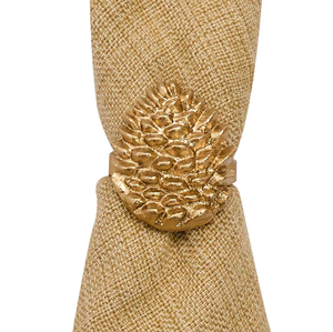 Best Quality Handcrafted Metal Gold <b>Pinecone</b> Napkin Ring For Restaurant Table Decor in Wholesale Price - Product Image 1