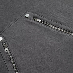 OEM High Street Hommes Hiver Oversize Heavyweight Style Hip Hop avec poches zippées et motif solide personnaliser Bouton Sweat à capuche - Product Image 3