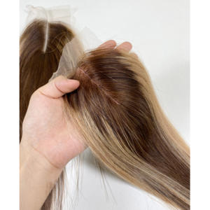 Lace front toutes tailles Extensions de cheveux humains bruts de haute qualité Brun clair Fermeture Prix de gros du Vietnam - Product Image 1