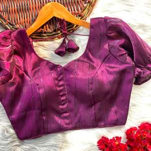 Zimi Chu Modern Summer Modest Tops Slub Strach Material Blusa con hermoso nudo Front Open Pattern Estilo formal Listo para usar - Product Image 6