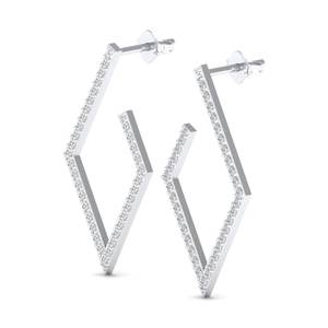 ต่างหูเพชรเลี้ยงในห้องปฏิบัติการ 0.84 กะรัต ชุบทอง 14K เงินแท้ 925 ดีไซน์ REYES สำหรับผู้หญิง ของขวัญสุดหรู เครื่องประดับชั้นดี - Product Image 3