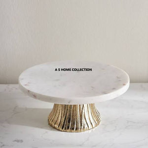 Nouveau design de feuille Prix bon marché Support décoratif pour gâteau aux fruits Design fait à la main Support pour gâteau aux fruits en métal Fournisseur de service de l'Inde - Product Image 4