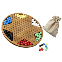 Jeu de dames chinoises en bois pour fêtes amusantes, enfant, adultes, famille rassemblement marbre stratégie jouet céramique perles