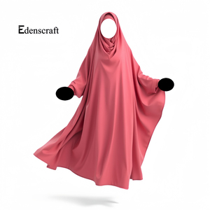 Robe abaya islamique modeste personnalisée pour les femmes pleine longueur en polyester pour Jilbab manches longues coupe ample tenue en tissu respirant - Product Image 4