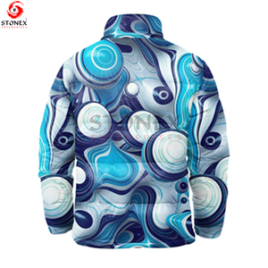 Veste matelassée personnalisée de haute qualité pour homme, veste de créateur imprimée pour la saison hivernale pour homme - Product Image 4