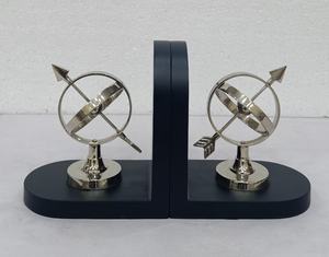 Nautical Armillary Globe Bookend Iron Plastic and Brass Collectible <b>Books</b> Holder Vintage <b>Gifts</b> & Office Library Decor - Product Image 1