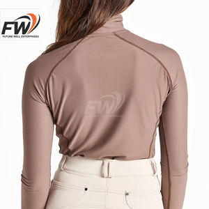 Camisetas de equitación para mujer OEM de gran venta, ropa de malla de ajuste ceñido de calidad con mangas largas, OEM disponible a bajo precio - Product Image 4