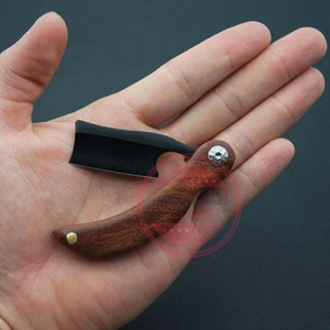 Mango de madera Barbero Hair Shaving Razor Cuchillo de afeitar portátil - Product Image 5