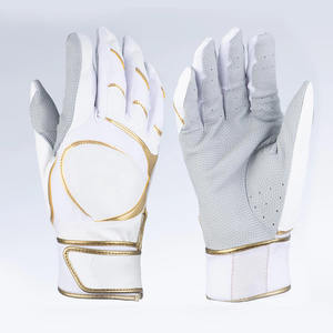 批发时尚超粘皮革手掌专业美式足球击球手套成人透气 - Product Image 1