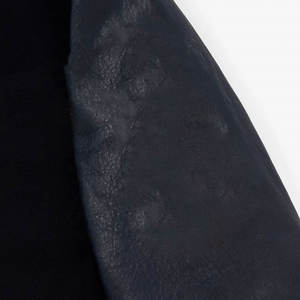 Premium PU Leather Stand Collar Lettermen Jacket for Men Warm Casual Streetwear Reversible & Breathable <b>Button</b> Front - Product Image 3