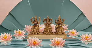 Handmade Modern Brass Laxmi Ganesh Saraswati Idol Ganesha Statue for Tabletop Home Decor Birthday or Graduation Gift" - Product Image 4