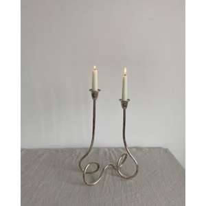 Stylish Aluminum <b>Candlestick</b> Holder <b>Silver</b> Finished for Hotel Restaurant Event Christmas and Interior Decoration Use Daily - Product Image 5