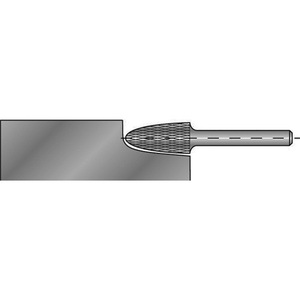 Fresa RBF de Carburo de 6 mm con Longitud de Cabeza de 18 mm y Vástago de 6 mm, Acabado Brillante KVZ 4 RUKO Toothing - Product Image 3