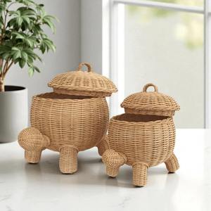 Cestas organizadoras de mimbre para niños, proveedor de cestas de almacenamiento sostenibles con forma de animales en oferta. - Product Image 4