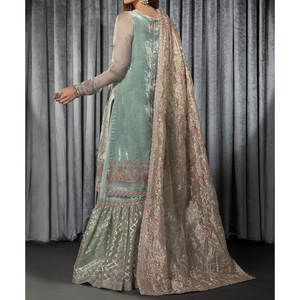 ชุดเดรส kurta ของผู้หญิงเสื้อเชิ๊ตสตรีดีไซน์ใหม่ประดับด้วยกระดุมปักเลื่อมสำหรับวัฒนธรรมอินเดียปากีสถาน2023 - Product Image 5