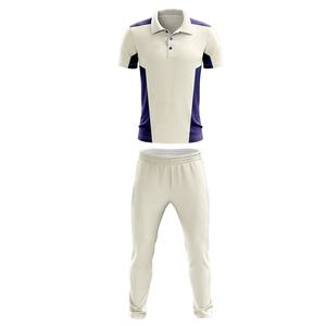 Conjunto de Polo y Pantalones Deportivos Sublimados Personalizados, Diseño Blanco y Azul Marino, Transpirable, de Secado Rápido, Uniforme Deportivo para Equipos - Product Image 1