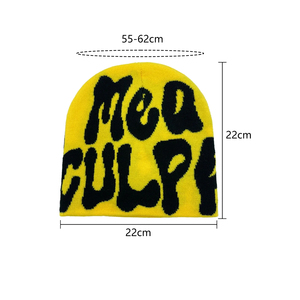 Custom Letter Jacquard Knit Breathable <b>Waterproof</b> Beanie <b>Hat</b> Warm Winter Cap Custom Logo Street Wear <b>Men</b> Women Digital Printing - Product Image 2