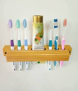Meilleur finition en bois pour ensemble d'accessoires de salle de bain en bambou, porte-brosse à dents personnalisé pour le rangement de la salle de bain - Product Image 4