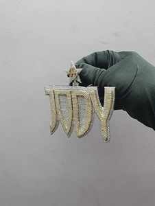 จี้ชื่อเงินแท้ 925 ปรับแต่งได้ ประดับเพชรโมอิสซาไนต์ หลากหลายสไตล์ แฟชั่น ของขวัญวันเกิด จี้และชาร์ม - Product Image 2