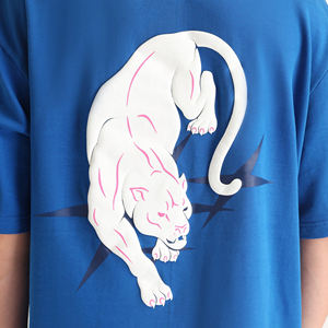 Camiseta de Hombre de Primera Calidad, Manga Corta, Diseño Único, 100% Algodón, Impresión Puff, Logotipo Personalizado, Estilo Hip Hop - Product Image 3