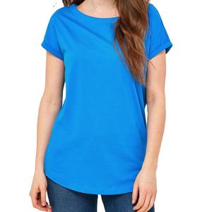 Camiseta de Verano para Mujer al por Mayor, Moda Casual, Manga Corta, 100% Algodón, Secado Rápido, Transpirable, Personalizable, 2026 - Product Image 1