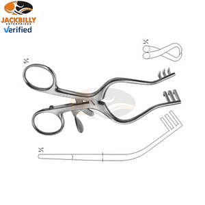 WULLSTEIN-Écarteur abdominal à retenue automatique Sharp de 130mm, grossiste d'instruments médicaux en acier inoxydable, fournisseur en gros - Product Image 2