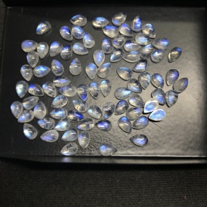 Vivaaz GEMS มีคุณภาพสูงได้รับการรับรอง IGI 4X5มม. หินมูนสโตนธรรมชาติสีรุ้งอัญมณีทรงหลวมปรับเทียบ - Product Image 6