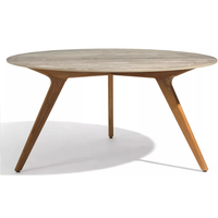 Ensemble de chaises et table d'extérieur en teck de style moderne, couleur personnalisée pour la maison