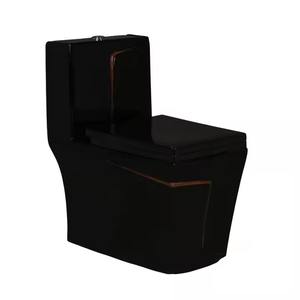 Décoration de salle de bain allongée de couleur design-Toilette monobloc en céramique, placard à eau, style commode occidentale - Product Image 6