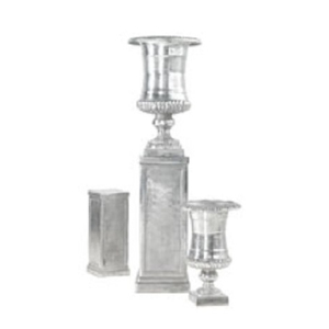 Florero de aluminio con acabado dorado de diseño moderno Decoración elegante para bodas y resorts con exhibición elegante - Product Image 2