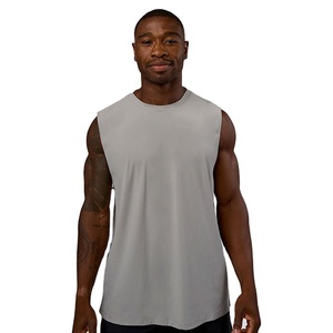 เสื้อกล้ามออกกำลังกายสีตามสั่ง ขายส่งราคาถูก ขายดี ระบายอากาศได้ดี ผ้าฝ้ายผสมสแปนเด็กซ์ ยืดหยุ่นได้ ทรงเวสต์คอกลม สไตล์ไฮสตรีท - Product Image 1