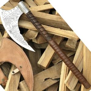 Cabeza de Hacha de Acero de Damasco de Grado Industrial NM de Alta Calidad, Filo de Corte de 4 3/4, Mango de Madera de Fresno para Uso Industrial NM - Product Image 4