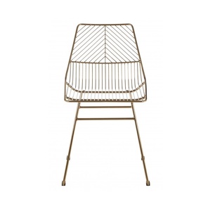 2025 décoration de fête de mariage fer métal fil chaise hôtel meubles fer salle à manger chaise intérieur extérieur fil chaise - Product Image 4