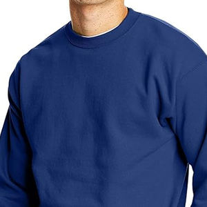 Sudadera de cuello redondo de lana para hombre Essentials, jersey de manga larga para hombre, Sudadera de cuello redondo en color azul - Product Image 2