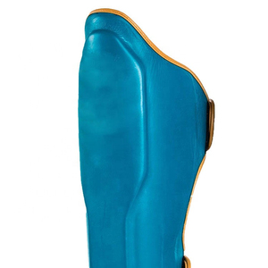 OEM fabricación espinilleras PU cuero Taekwondo Kickboxing Karate Muay Thai espinilleras venta al por mayor entrenamiento seguridad espinilleras - Product Image 2