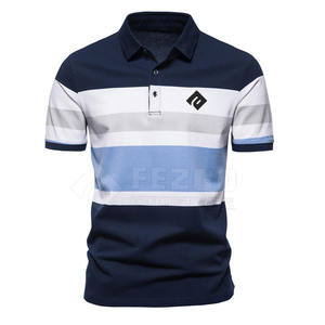 Haute qualité hommes pour Polo Logo personnalisé bas prix dernier style solide motif tricoté tissu grande taille vêtements de rue - Product Image 1