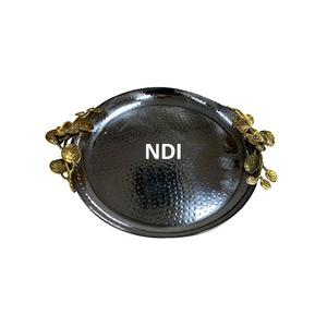 Vaisselle design faite à la main plateau en métal pour la restauration plateaux de service à café et à eau pour la cuisine article de restauration - Product Image 1