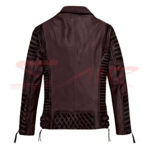 Blouson en cuir pour homme grande taille, hiver, moto, fourrure, logo personnalisé, fermeture éclair, imperméable, respirant, rembourré en coton, décontracté - Product Image 6