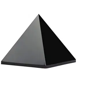 Qualidade Premium Black Obsidian Pyramid Para Decoração e Propriedades Curativas Disponível a Preço de Atacado