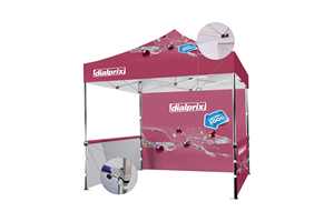 เต็นท์พับได้แบบกำหนดเองที่ดีที่สุดสำหรับงานแสดงสินค้าและนิทรรศการกลางแจ้ง - ขนาด 10x10 ฟุต โพลีเอสเตอร์ กันน้ำได้ทุกฤดู ป้องกันรังสียูวี - Product Image 2