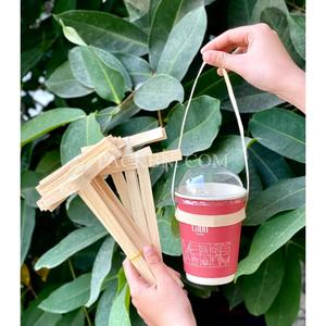 Meilleure qualité pas cher prix naturel fait à la main en bambou lait thé tasse transporteur écologique bulle thé tasses support de fournisseur du Vietnam - Product Image 2