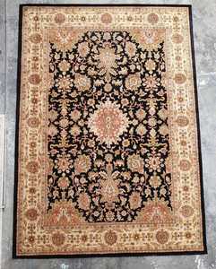 Tapis de style turc noué à la main Oushak bleu 9x12, tapis modernes Oushak colorés personnalisés disponibles - Product Image 5