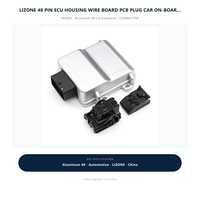 LIZONE 48 Pin ECU Housing Wire Board PCB Plug Car On-Board Controller Panel Aluminum Box Terminals 1.5mm Adapter Male/Female